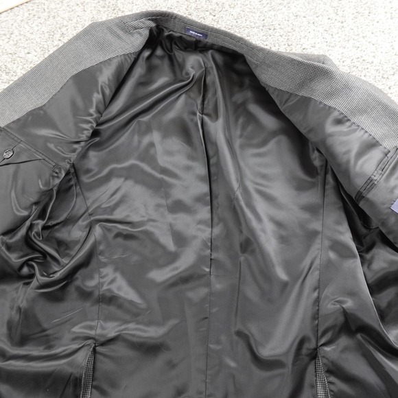 NEW Stafford Blazer Mens 42R Gray Check Wool Classic Fit Sport Coat Jacket Suit - Picture 6 of 16